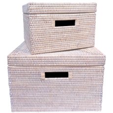 Lows Artisan Weave Rattan Storage Box