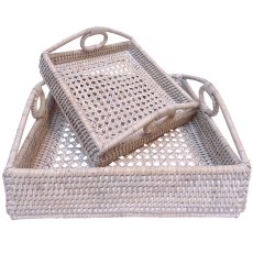 Lows Artisan Weave Salt & Pepper Tray Set
