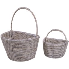 Lows Artisan Weave Set Of 2 Wall Baskets