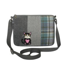 Earth Squared Tweed Applique Messenger Bag Cat Earth Squared Tweed Applique Messenger Bag Cat