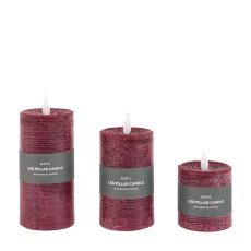 Gallery Direct Oxblood LED Set Of 3 Candles Gallery Direct Oxblood LED Set Of 3 Candles