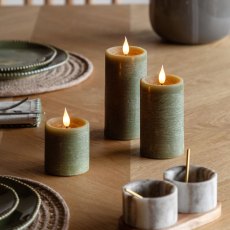 Gallery Direct Olive LED Set Of 3 Candles Gallery Direct Olive LED Set Of 3 Candles