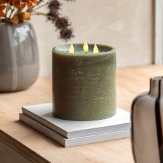 Gallery Direct 3 Wick Olive LED Candle