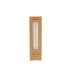 Gallery Direct Tapered Dinner Candles White Set Of 8
