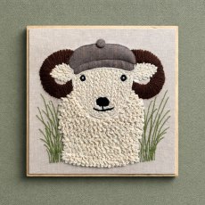 Aquarelle Roderick Sheep Hand Embroidered Wall Art