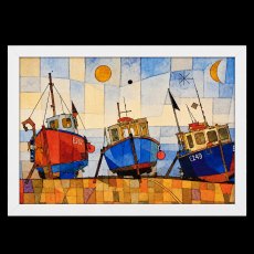 Aquarelle Beer Beach Printed Wall Art White Frame Aquarelle Beer Beach Printed Wall Art White Frame
