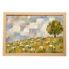 Aquarelle Cumbria Hills Printed Wall Art Oak Frame Aquarelle Cumbria Hills Printed Wall Art Oak Frame