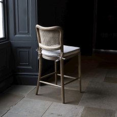 Anouk Barstool with Linen Seat Pad Anouk Barstool with Linen Seat Pad