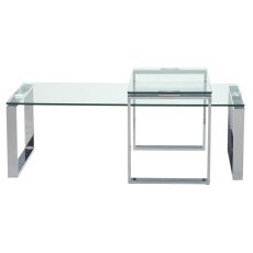 Katrine Coffee & Lamp Table Set Chrome