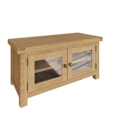 Norfolk Oak Standard TV Unit Glass Doors