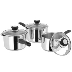 Judge Vista 3 Piece Draining Saucepan Set
