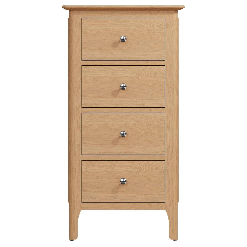 Coastal 4 Drawer Narrow Chest Aldiss Home Furniture