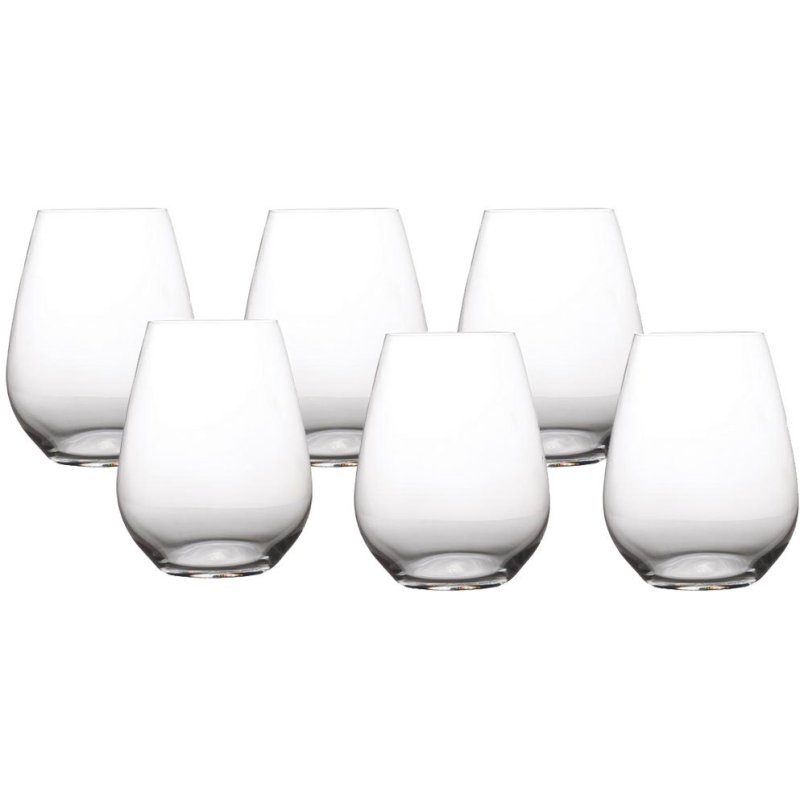 Maxwell & Williams Vino 6 Stemless White Wine Glasses Aldiss