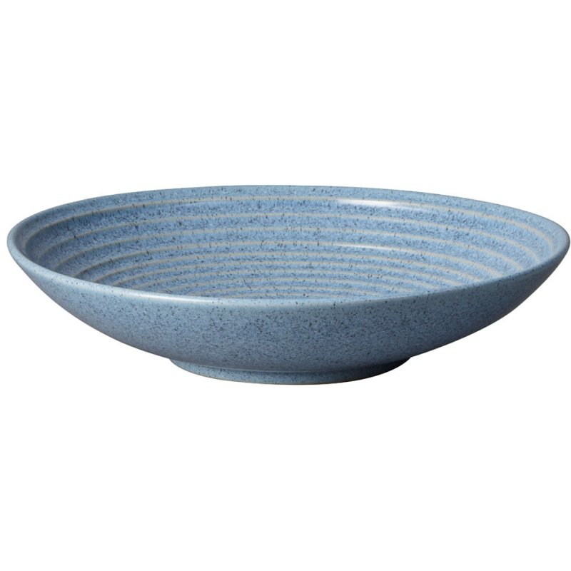 Denby Studio Blue Flint Large Ridged Bowl