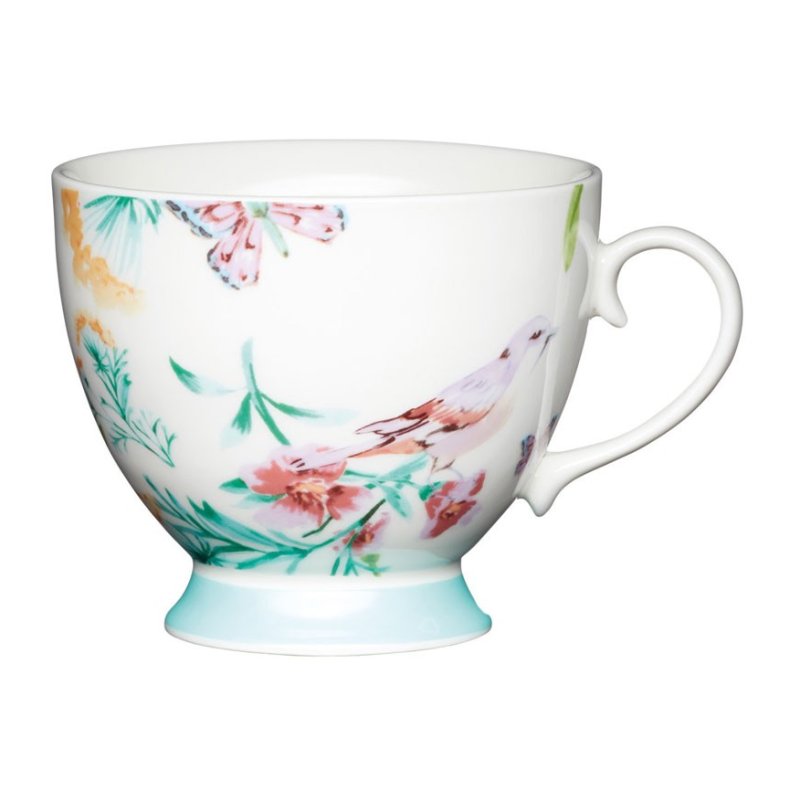 Kitchencraft White Birds Footed Mug