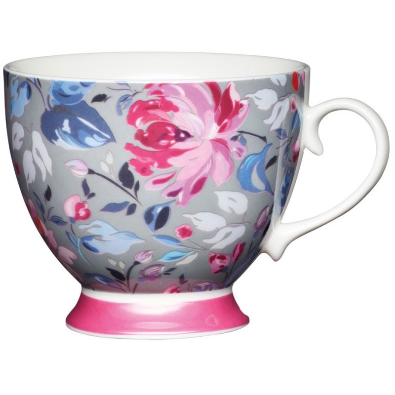 Kitchencraft Grey Floral Footed Mug