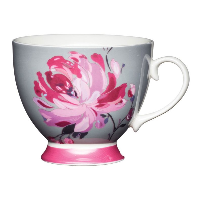 Kitchencraft Pink Flower Footed Mug