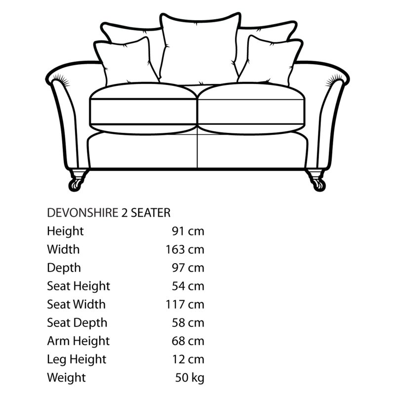 Average 2 Seater Sofa Length Baci Living Room
