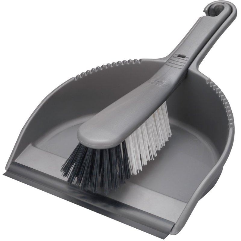 Adiss Metallic Stiff Dustpan Set