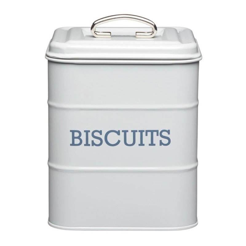 Living Nostalgia Grey Biscuit Storage Tin