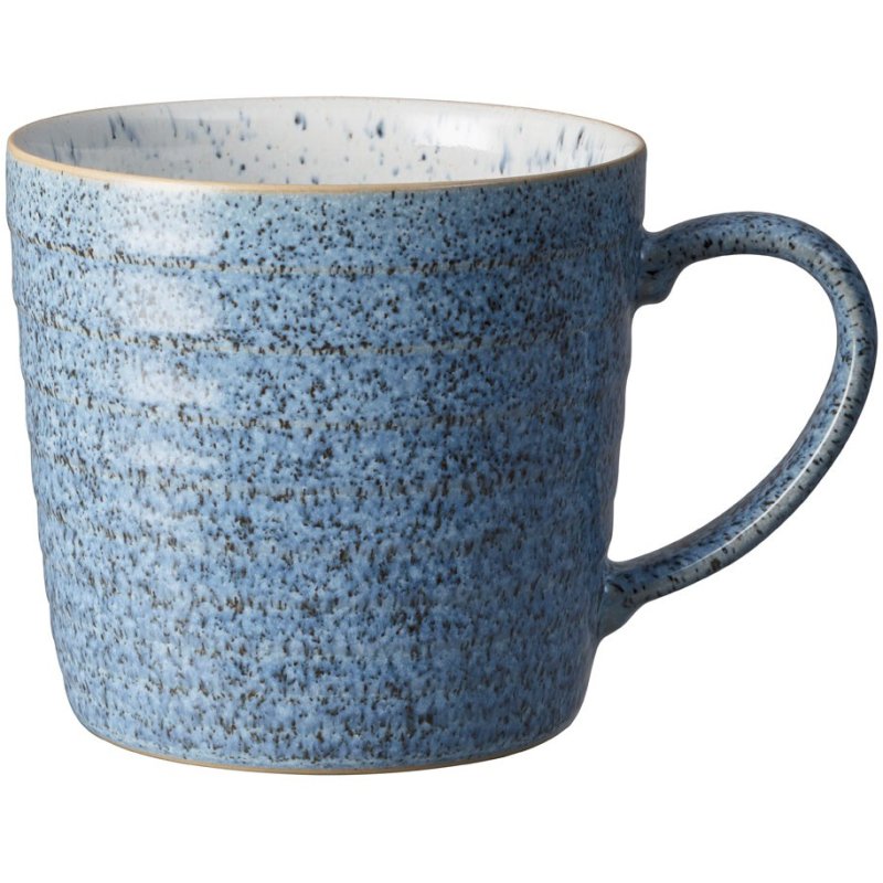 Denby Studio Blue Flint/Chalk Ridged Mug