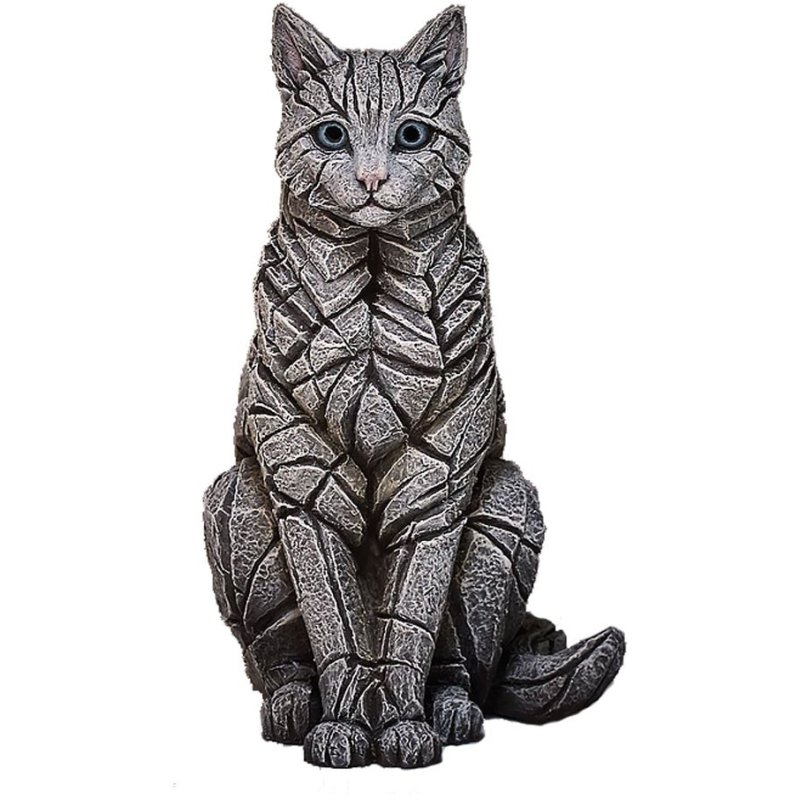 Edge White Sitting Cat Sculpture