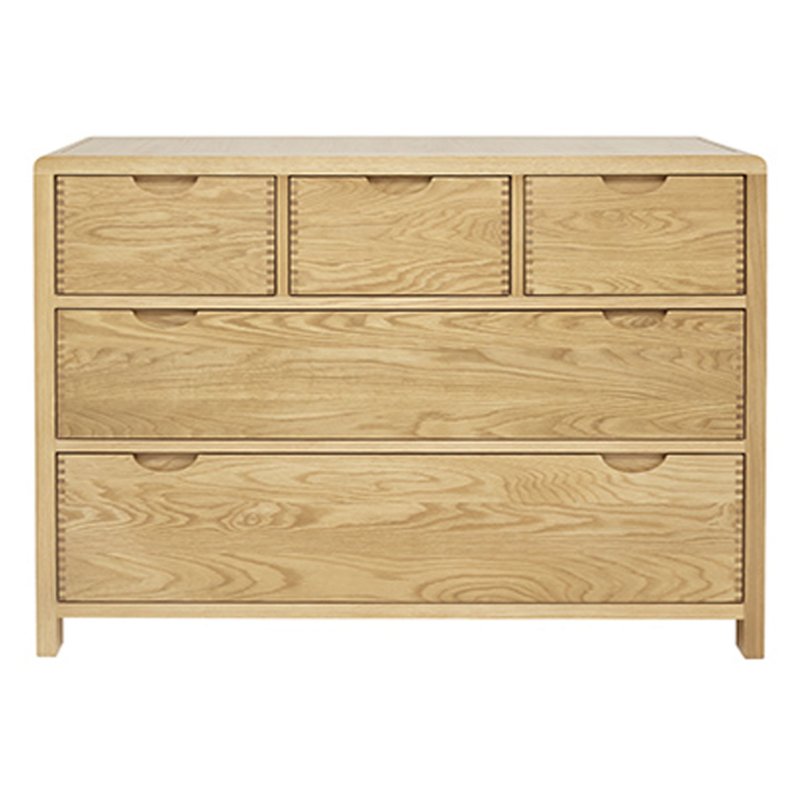 Ercol Bosco 5 Drawer Low Wide Chest