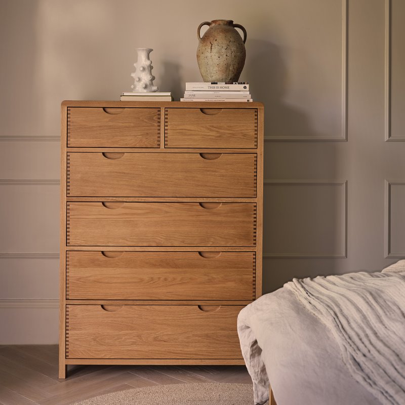 Ercol Ercol Bosco 6 Drawer Tall Wide Chest