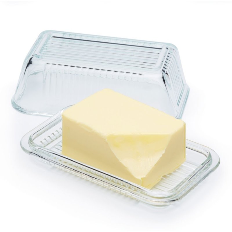 Kitchencraft Vintage Style Glass Butter Dish Aldiss