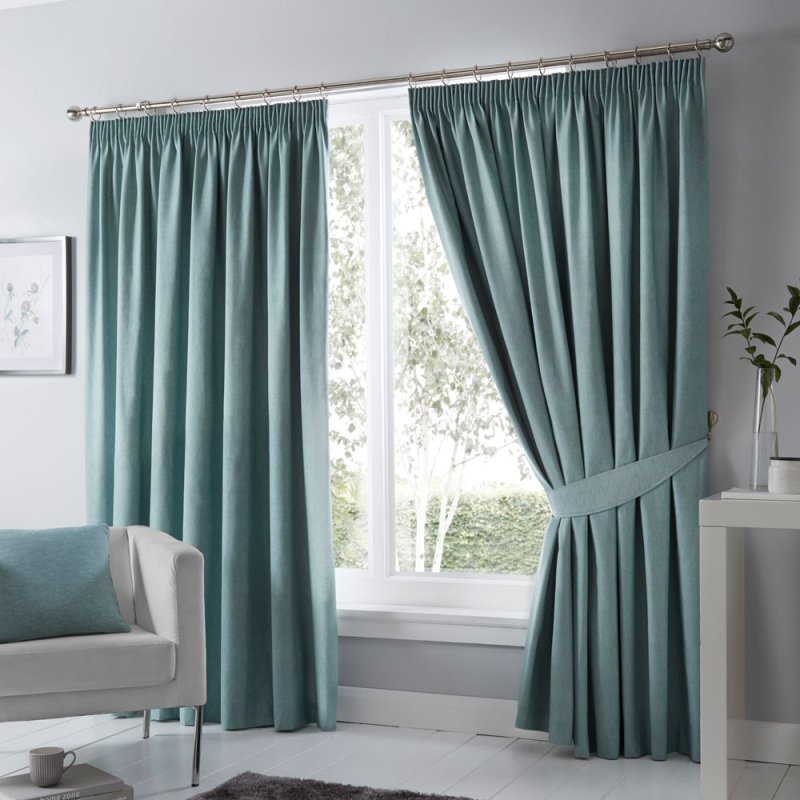 Fusion Dijon Duck Egg Blackout Curtains