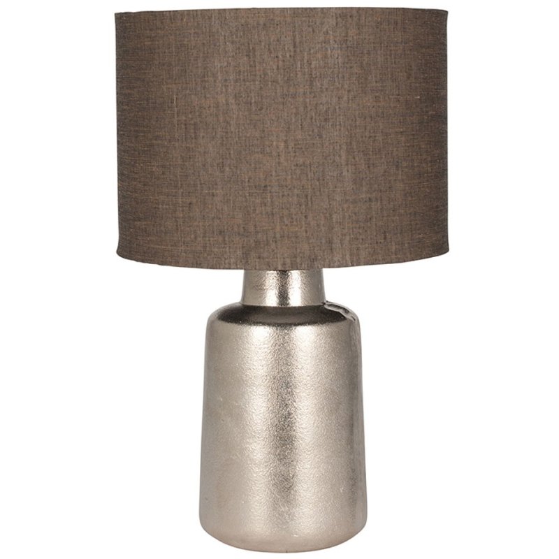 Small Raw Nickel Table Lamp