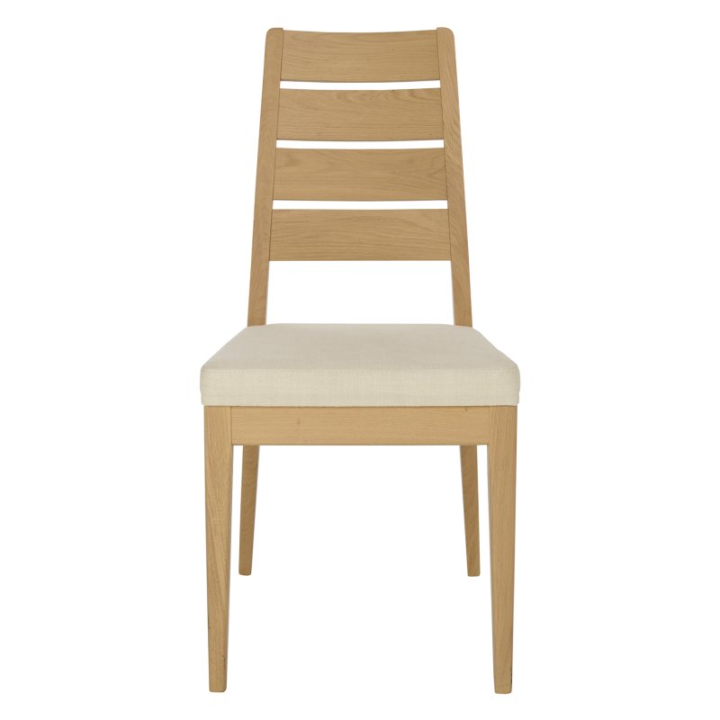 Ercol Romana Dining Chair With Fabric Seat Front