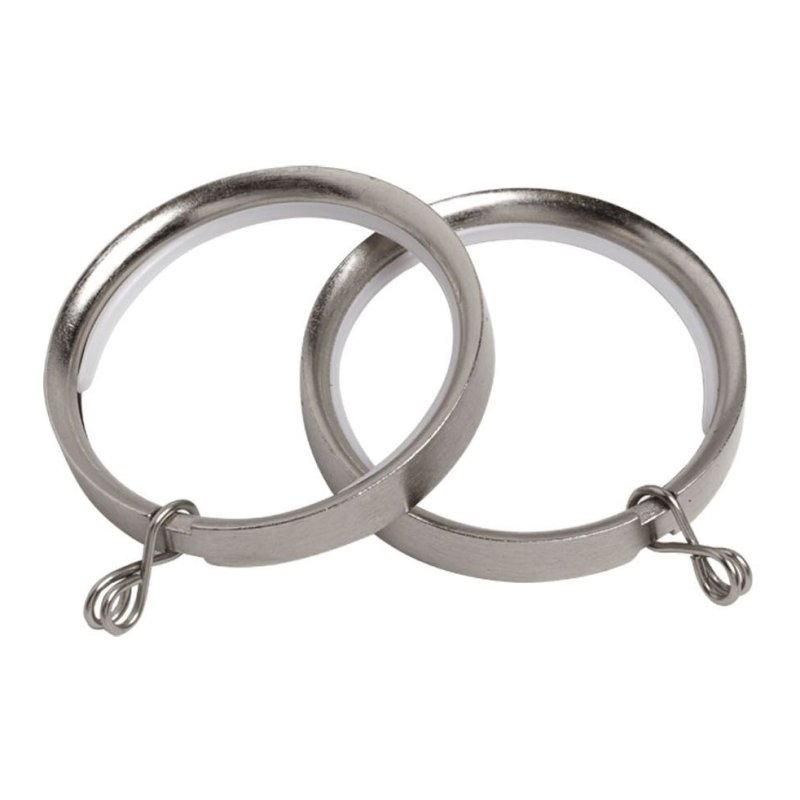 Nicola Satin Silver 28mm Curtain Pole Set Aldiss