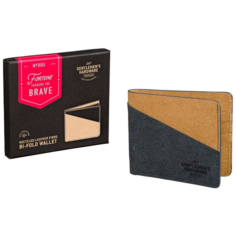 Gentlemens Hardware Bi-Fold Wallet Recycle Leather