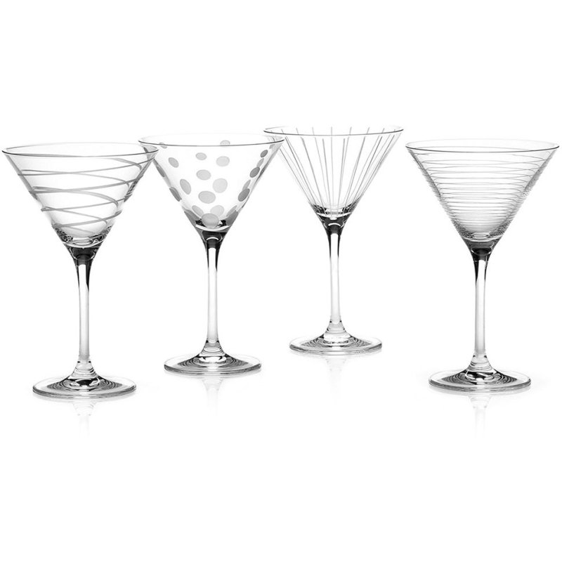 Mikasa Cheers Set of 4 Martini Glasses