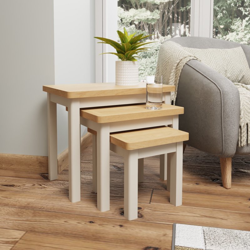 Hastings Stone Nest of 3 Tables