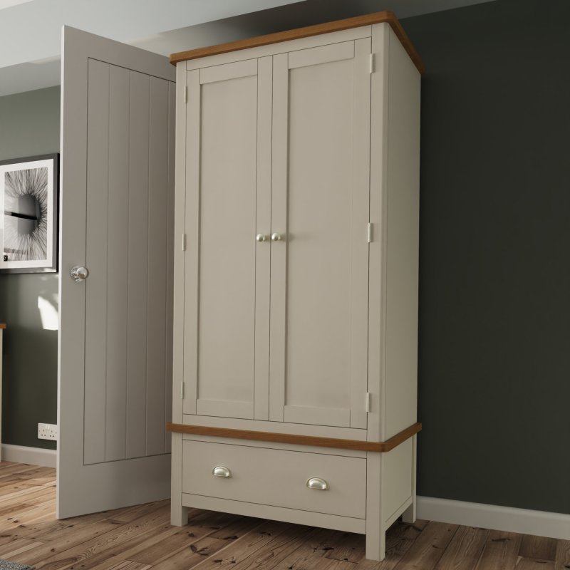 Hastings Gents Wardrobe in Stone