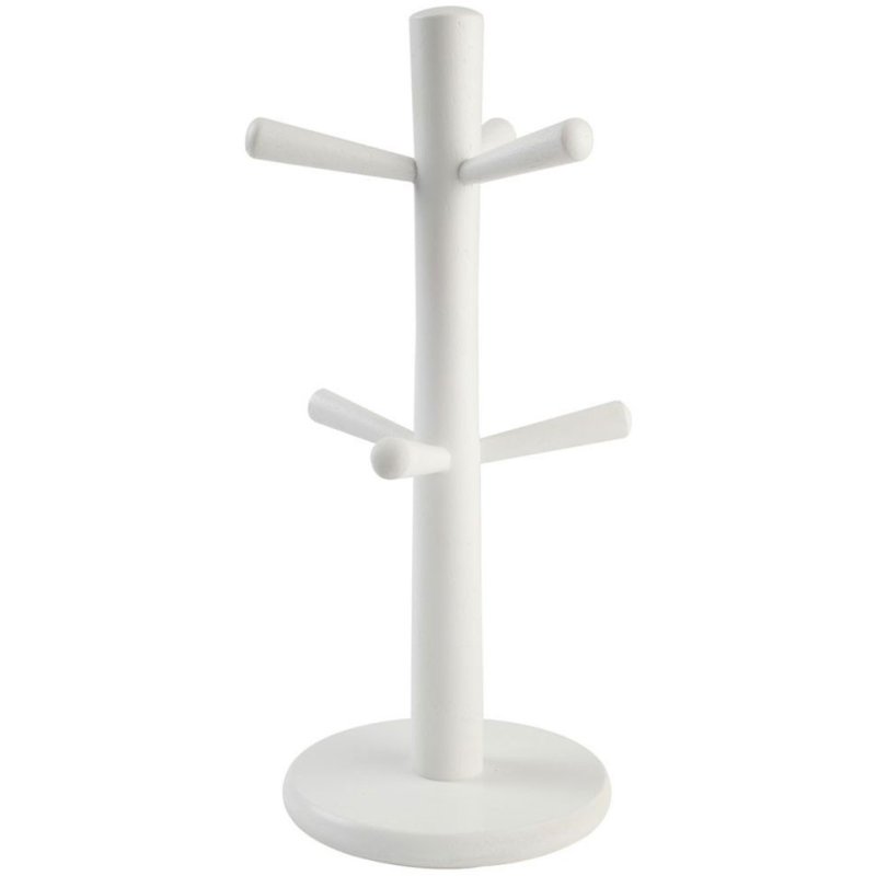 White 6 Peg Mug Tree