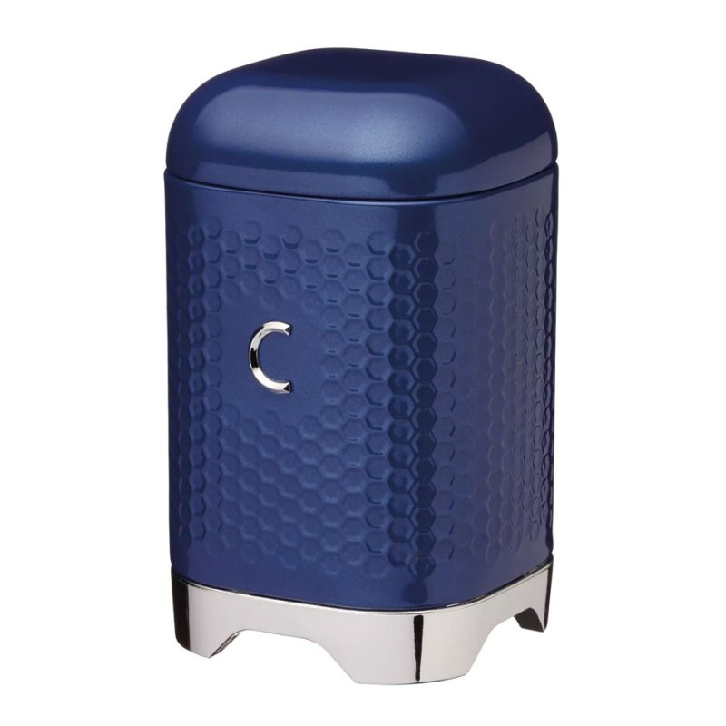 Lovello Textured Blue Coffee Canister