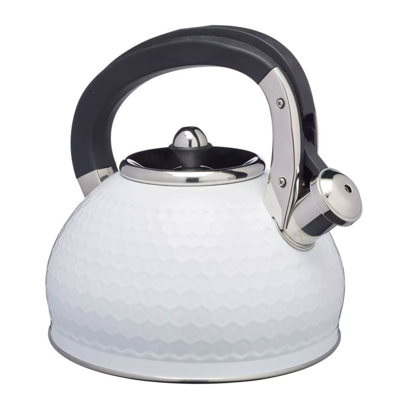 Lovello Textured White Whistling Kettle