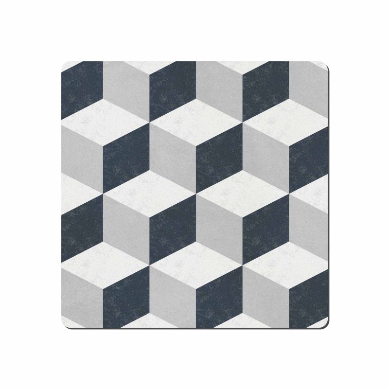 Denby Denby Set of 6 Studio Grey Geometric Square Placemats