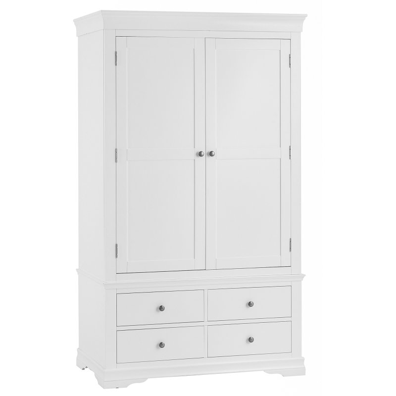 Sorrento White 2 Door 2 Drawer Wardrobe