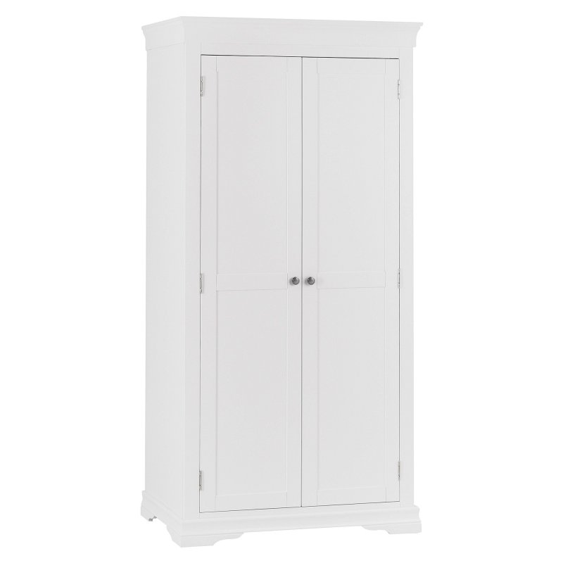 Sorrento White 2 Door Full Hanging Wardrobe