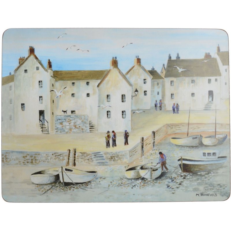 Creative Tops Cornish Harbour Pack of 6 Premium Mats