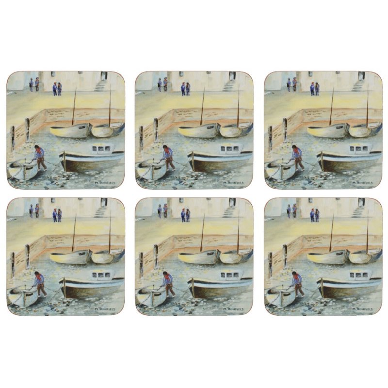 Creative Tops Cornish Harbour Pack of 6 Premium Coasters