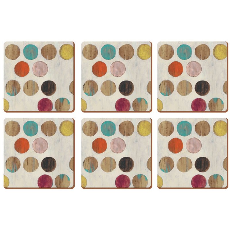 Creative Tops Retro Spot Coasters Pack of 6