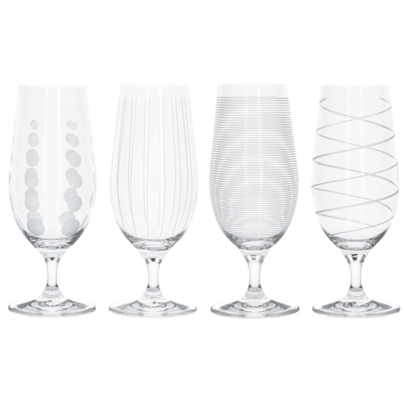 Mikasa Cheers Set of 4 Stemmed Pilsner Glasses