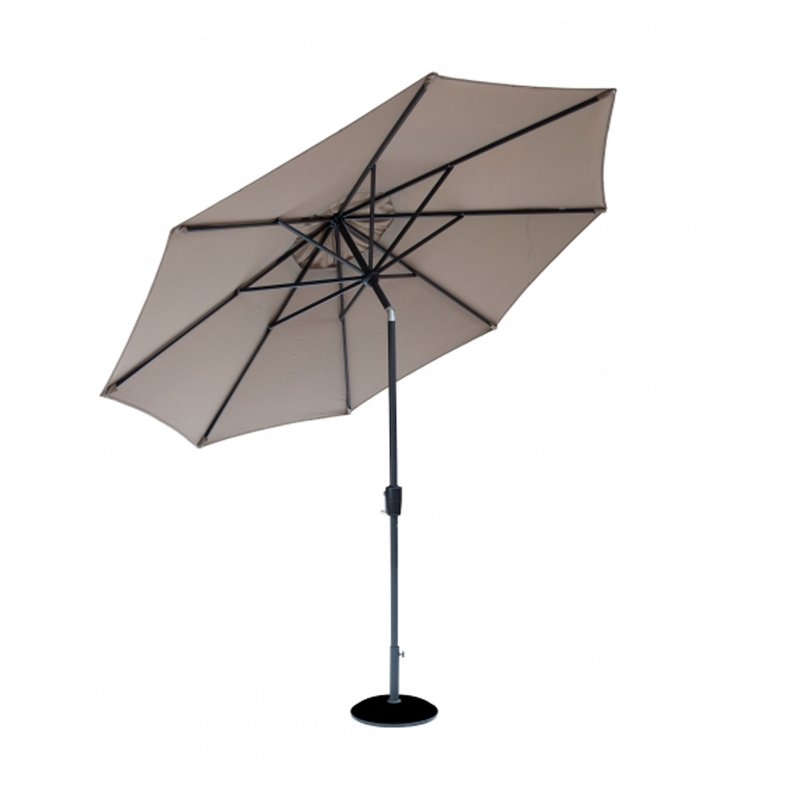 3M Crank & Tilt Aluminium Parasol in Taupe