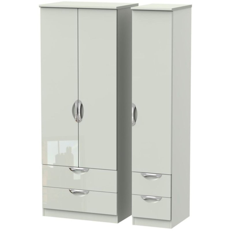 Carrie Triple 2 Drawer Wardrobe image of the wardrobe on a white background