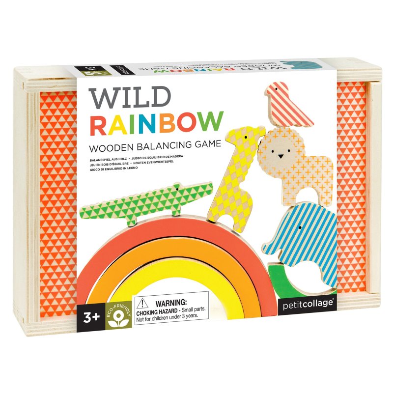 Petit Collage Wild Rainbow Wooden Balancing Game